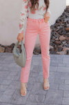 MICA Blush Avenue Pink Mid Rise Jeans-Jeans-Krush Kandy, Women's Online Fashion Boutique Located in Phoenix, Arizona (Scottsdale Area)