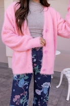 Luxe Soft Fuzzy Button Cardigan-Cardigans-Krush Kandy, Women's Online Fashion Boutique Located in Phoenix, Arizona (Scottsdale Area)