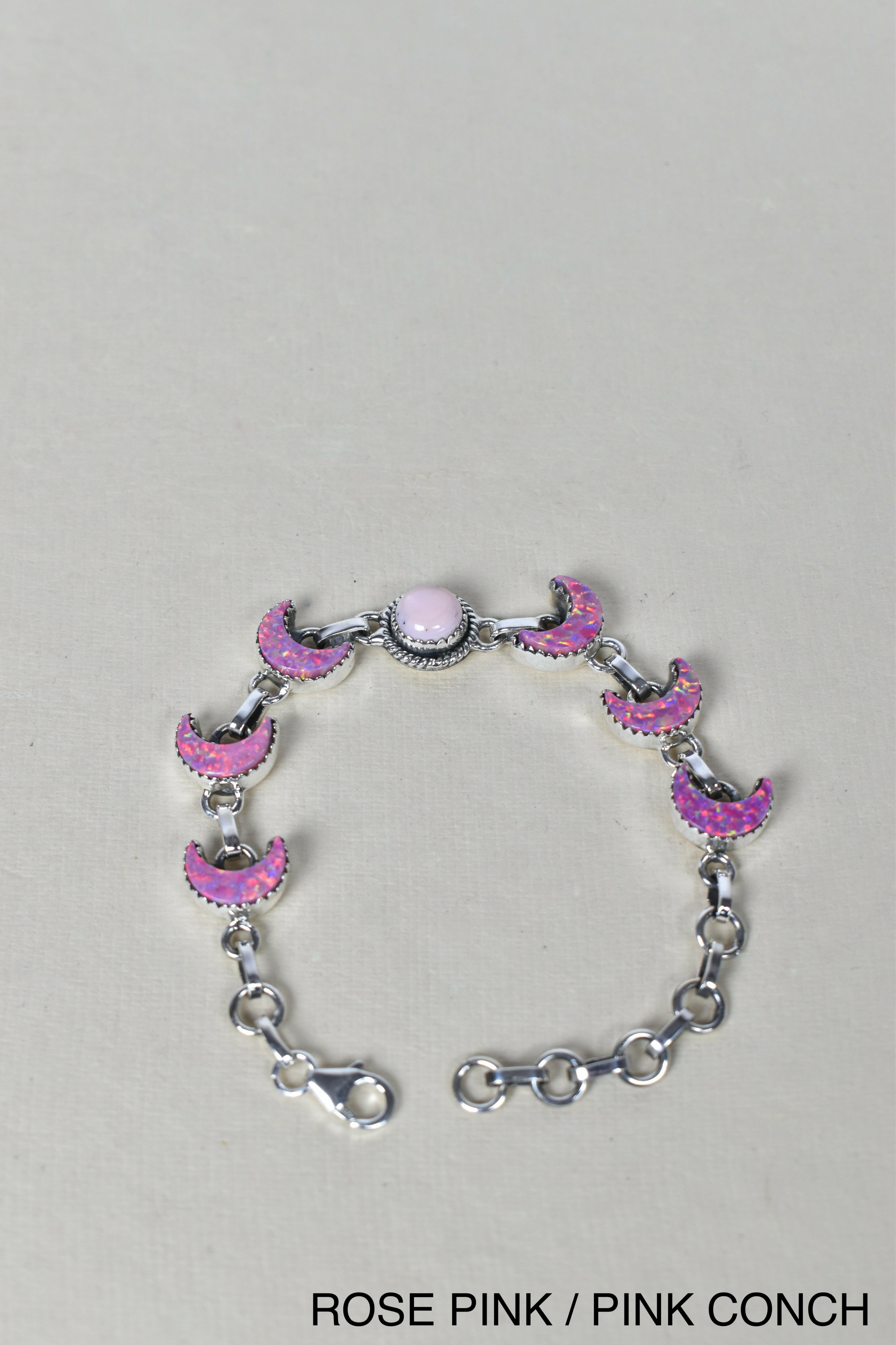 Lunar Crescent Charm Bracelet-Chain Bracelets-Krush Kandy, Women's Online Fashion Boutique Located in Phoenix, Arizona (Scottsdale Area)