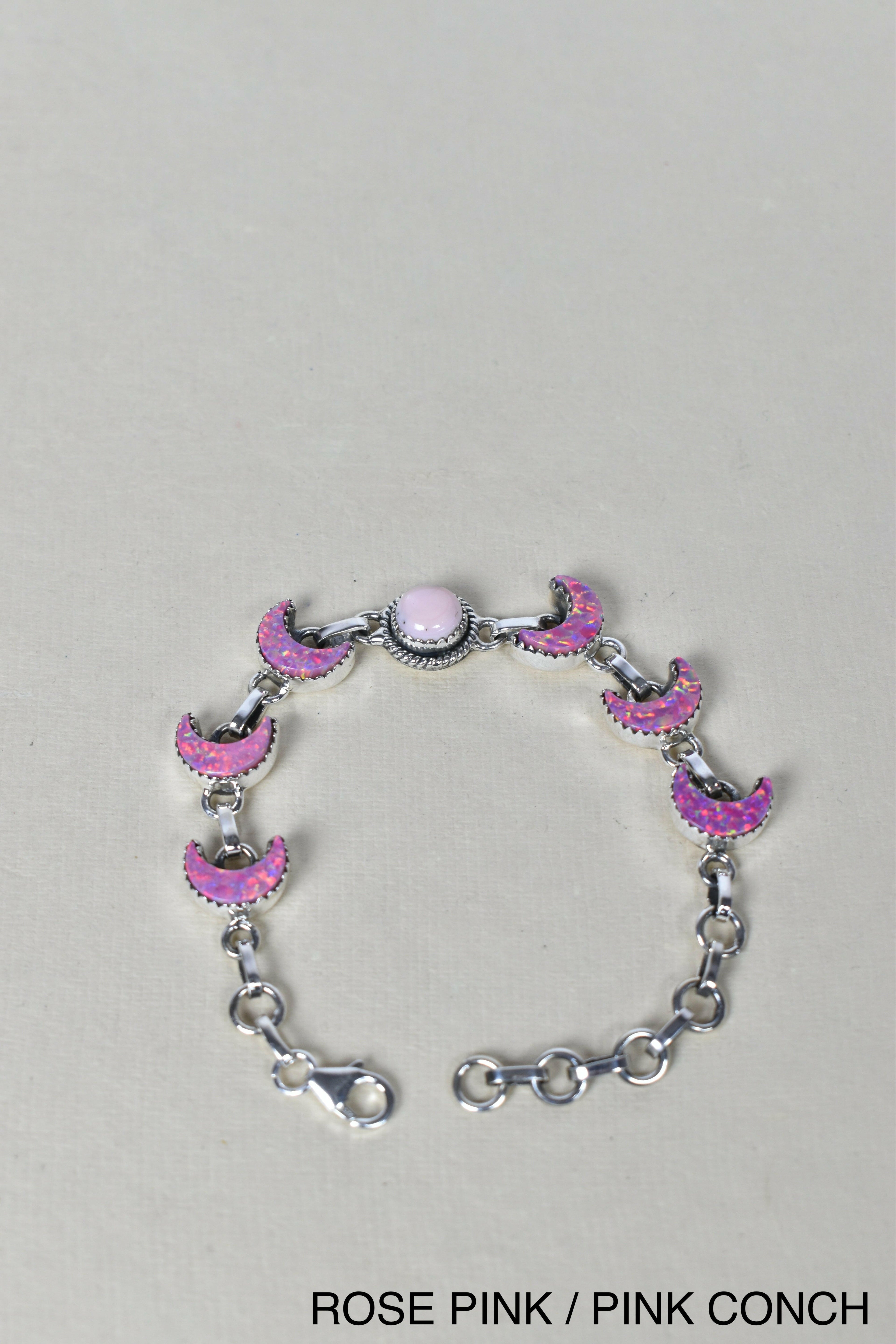 Lunar Crescent Charm Bracelet-Chain Bracelets-Krush Kandy, Women's Online Fashion Boutique Located in Phoenix, Arizona (Scottsdale Area)