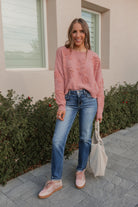 Boho Bloom Long Sleeve Embroidered Sweater-Sweater-Krush Kandy, Women's Online Fashion Boutique Located in Phoenix, Arizona (Scottsdale Area)