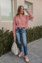 Boho Bloom Long Sleeve Embroidered Sweater-Sweater-Krush Kandy, Women's Online Fashion Boutique Located in Phoenix, Arizona (Scottsdale Area)