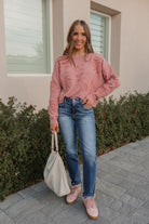 Boho Bloom Long Sleeve Embroidered Sweater-Sweater-Krush Kandy, Women's Online Fashion Boutique Located in Phoenix, Arizona (Scottsdale Area)