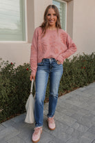 Boho Bloom Long Sleeve Embroidered Sweater-Sweater-Krush Kandy, Women's Online Fashion Boutique Located in Phoenix, Arizona (Scottsdale Area)
