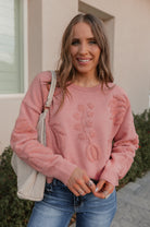 Boho Bloom Long Sleeve Embroidered Sweater-Sweater-Krush Kandy, Women's Online Fashion Boutique Located in Phoenix, Arizona (Scottsdale Area)