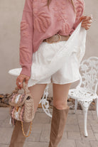 Delicate Viral Ruffle Lace Trim Skirt-Skirts-Krush Kandy, Women's Online Fashion Boutique Located in Phoenix, Arizona (Scottsdale Area)