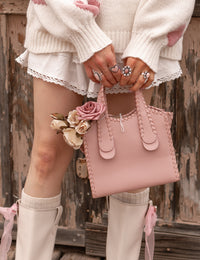 Marla Whipstitch Satchel Tote Bag