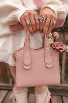 Marla Whipstitch Satchel Tote Bag-handbags-Krush Kandy, Women's Online Fashion Boutique Located in Phoenix, Arizona (Scottsdale Area)