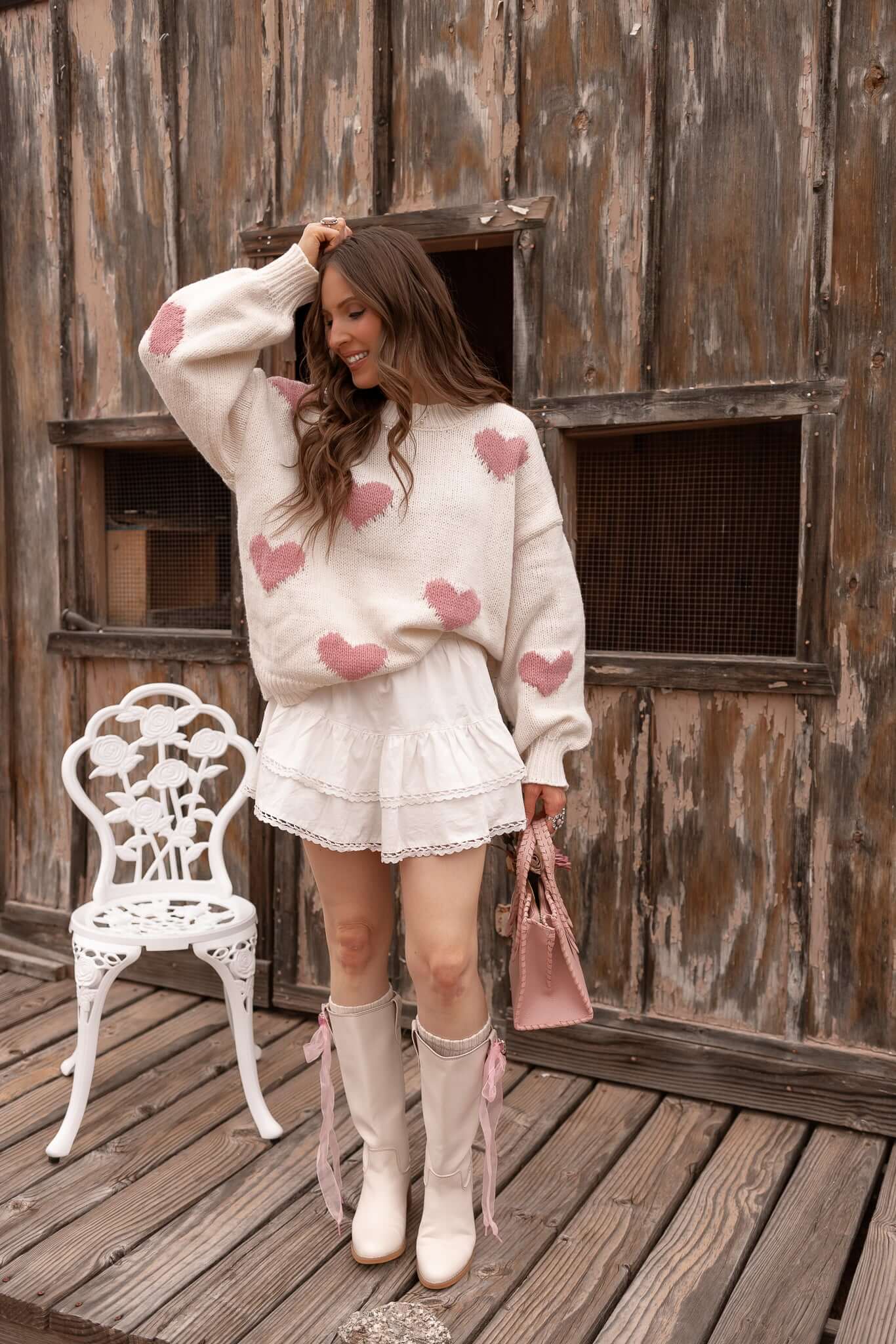 LOVE YOU to PIECES Heart Knit Sweater