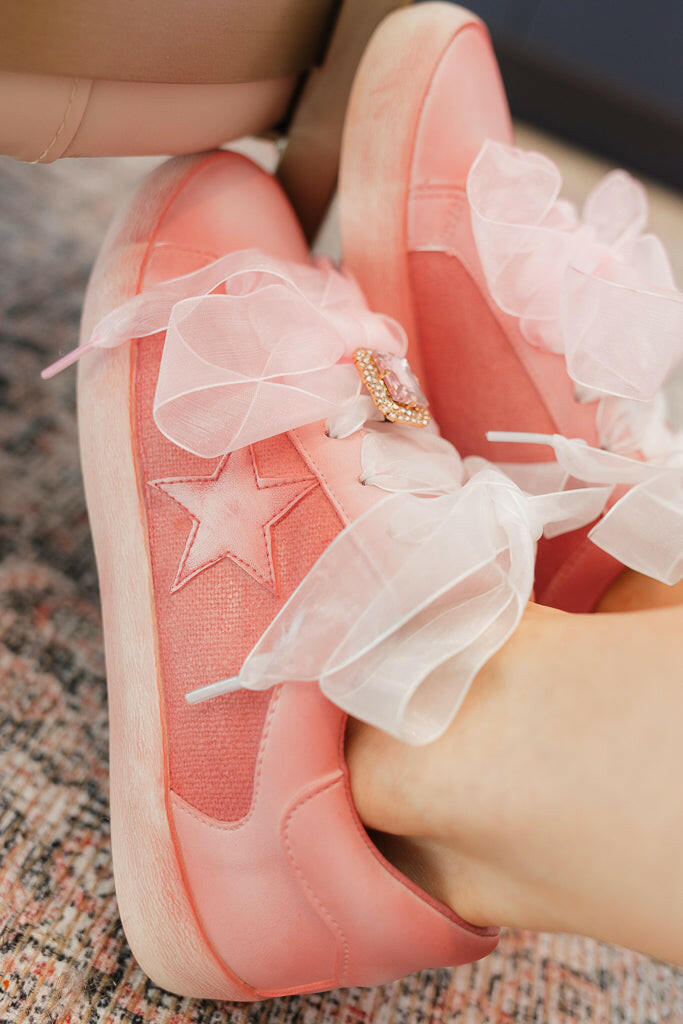 The Sandy Star Sneaker, Pink-Sneakers-Krush Kandy, Women's Online Fashion Boutique Located in Phoenix, Arizona (Scottsdale Area)