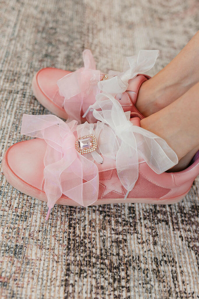 The Sandy Star Sneaker, Pink-Sneakers-Krush Kandy, Women's Online Fashion Boutique Located in Phoenix, Arizona (Scottsdale Area)