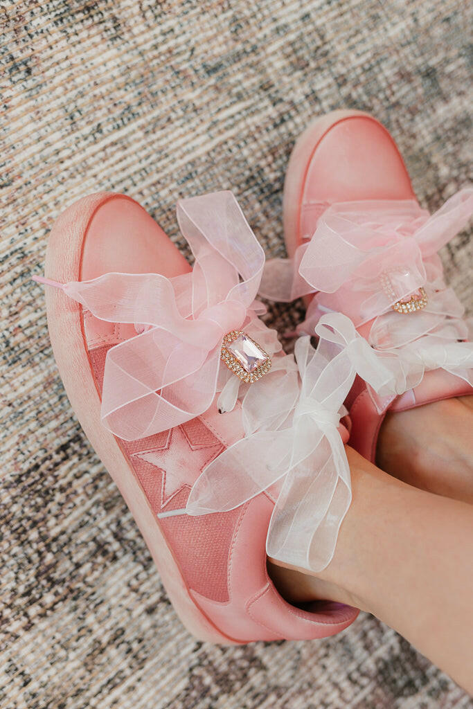 The Sandy Star Sneaker, Pink-Sneakers-Krush Kandy, Women's Online Fashion Boutique Located in Phoenix, Arizona (Scottsdale Area)
