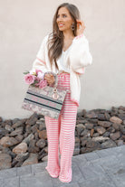 Contrast Open Front Dropped Shoulder Cardigan-Cardigan-Krush Kandy, Women's Online Fashion Boutique Located in Phoenix, Arizona (Scottsdale Area)