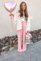 Contrast Open Front Dropped Shoulder Cardigan-Cardigan-Krush Kandy, Women's Online Fashion Boutique Located in Phoenix, Arizona (Scottsdale Area)