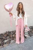 Contrast Open Front Dropped Shoulder Cardigan-Cardigan-Krush Kandy, Women's Online Fashion Boutique Located in Phoenix, Arizona (Scottsdale Area)