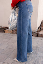 RISEN Everly High Rise Wide Leg Denim Jeans-Jeans-Krush Kandy, Women's Online Fashion Boutique Located in Phoenix, Arizona (Scottsdale Area)