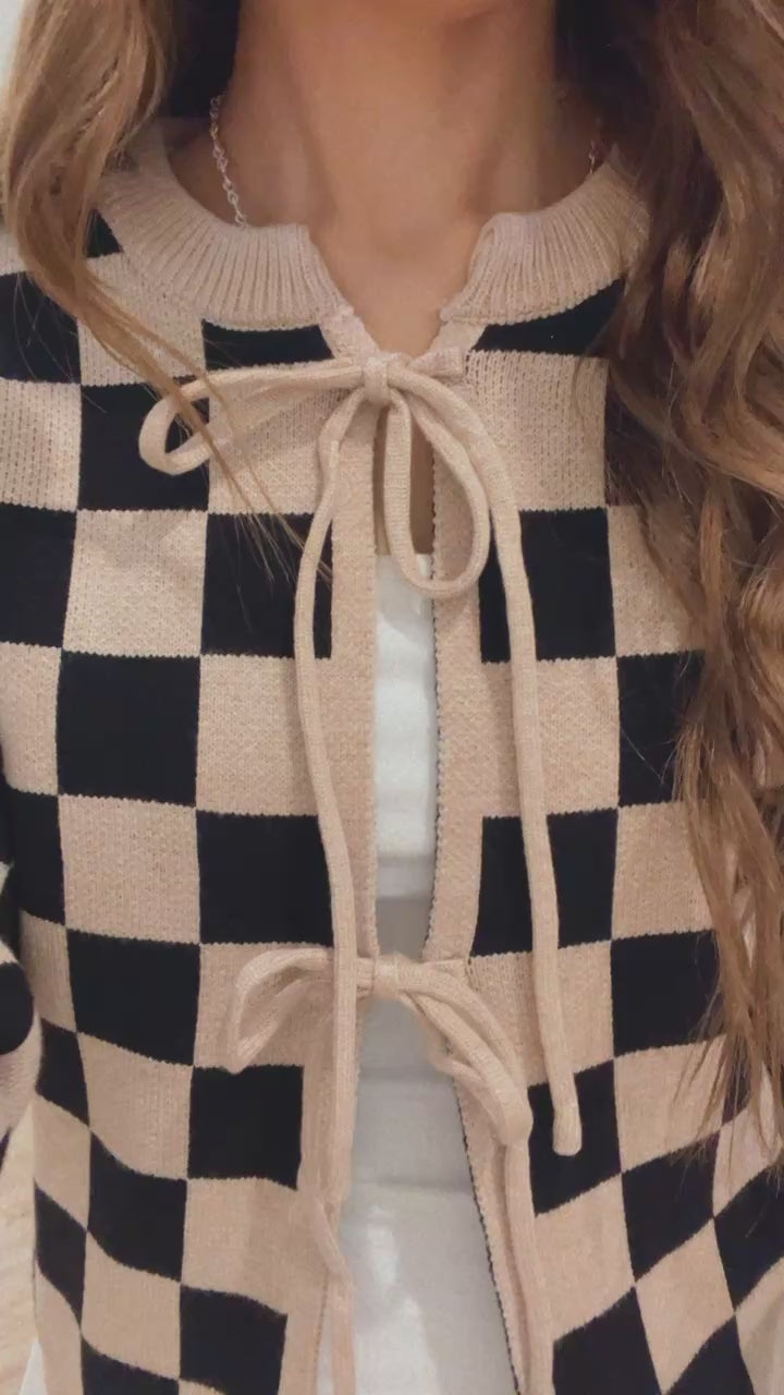 Cardigan with Tie Front and Cropped Silhouette – Krush Kandy