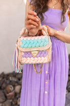 Soft Serenity Handmade Crochet Purse-handbags-Krush Kandy, Women's Online Fashion Boutique Located in Phoenix, Arizona (Scottsdale Area)