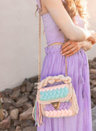 Soft Serenity Handmade Crochet Purse-handbags-Krush Kandy, Women's Online Fashion Boutique Located in Phoenix, Arizona (Scottsdale Area)