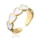 (4 COLORS!) Linked Forever Hearts Enamel Ring-Rings-Krush Kandy, Women's Online Fashion Boutique Located in Phoenix, Arizona (Scottsdale Area)