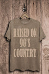 Raised on 90's Country Mineral Washed Graphic Tee