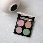 Redness rescue corrective palette with four color correctors.