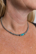 Sage Sky Turquoise & Desert Pearl Necklace-Necklaces-Krush Kandy, Women's Online Fashion Boutique Located in Phoenix, Arizona (Scottsdale Area)