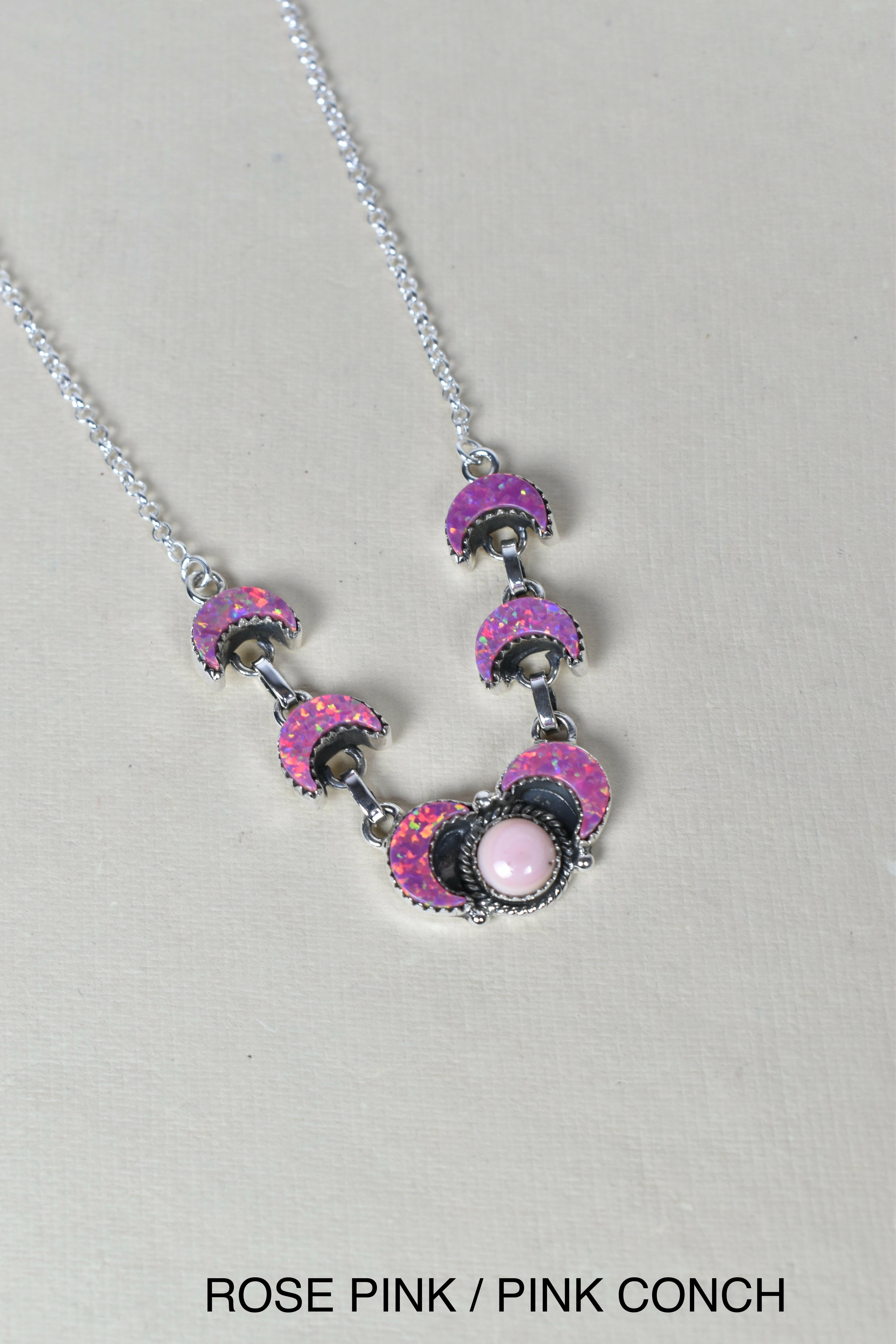 Lunar Crescent Necklace-Chain Necklaces-Krush Kandy, Women's Online Fashion Boutique Located in Phoenix, Arizona (Scottsdale Area)