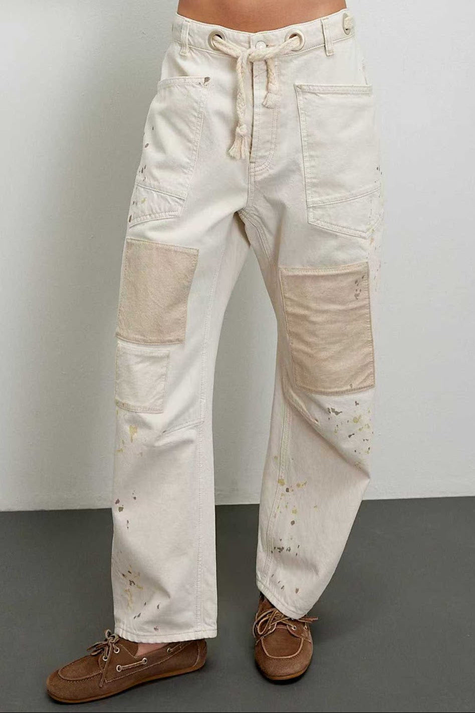 Wide Leg Patchwork Denim Pants-Denim-Krush Kandy, Women's Online Fashion Boutique Located in Phoenix, Arizona (Scottsdale Area)