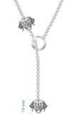 Sterling Dog Sugar Skull Toggle Necklace-Chain Necklaces-Krush Kandy, Women's Online Fashion Boutique Located in Phoenix, Arizona (Scottsdale Area)