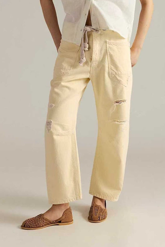 Wide Leg Patchwork Denim Pants-Denim-Krush Kandy, Women's Online Fashion Boutique Located in Phoenix, Arizona (Scottsdale Area)