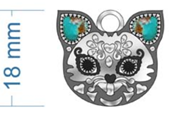 Cat Sugar Skull Pendant-Chain Necklaces-Krush Kandy, Women's Online Fashion Boutique Located in Phoenix, Arizona (Scottsdale Area)