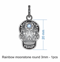 Sugar Skull Stone Pendant-Pendant Necklaces-Krush Kandy, Women's Online Fashion Boutique Located in Phoenix, Arizona (Scottsdale Area)