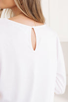 New Days Ahead White Blouse-Short Sleeve Tops-Krush Kandy, Women's Online Fashion Boutique Located in Phoenix, Arizona (Scottsdale Area)