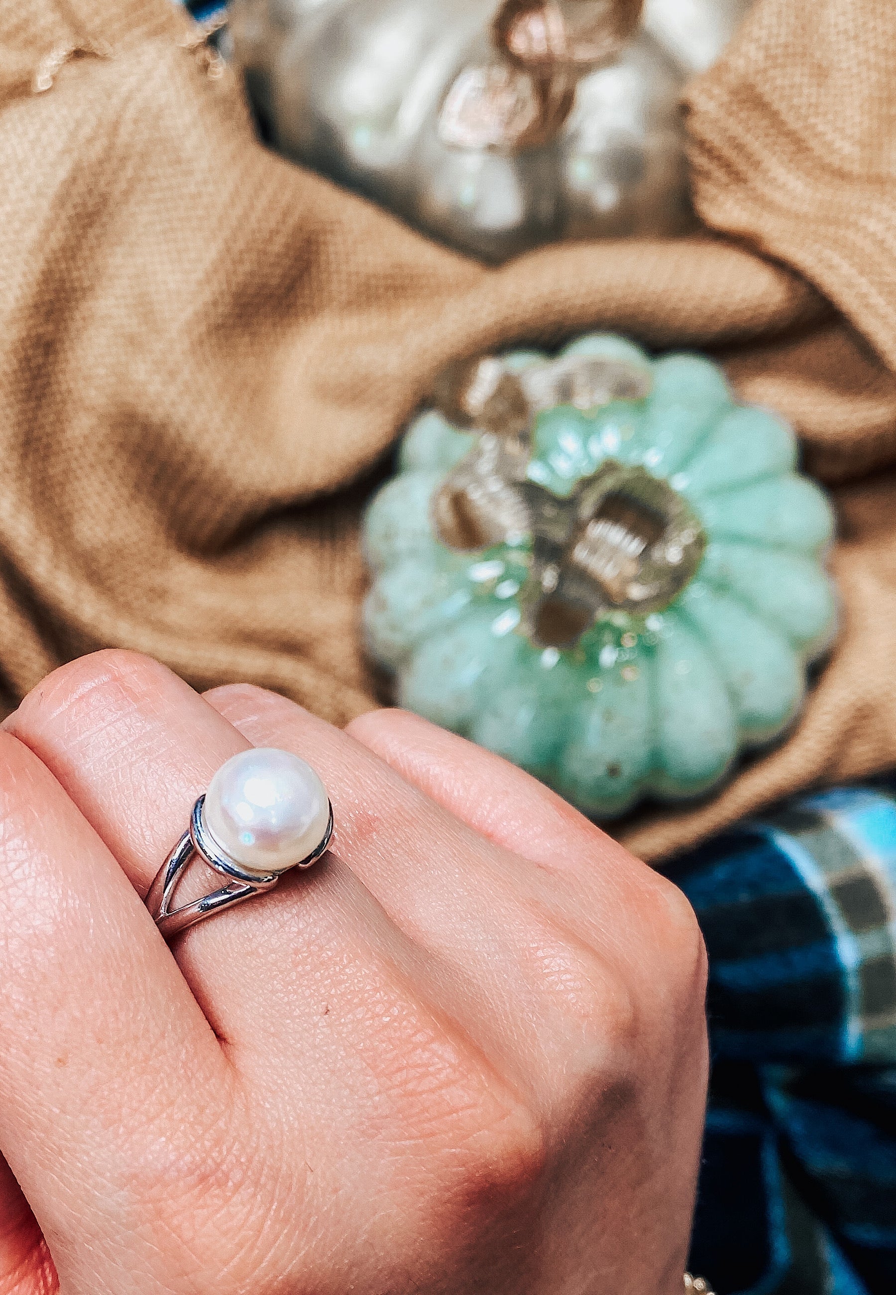 Persevere Pearl Ring-Band Rings-Krush Kandy, Women's Online Fashion Boutique Located in Phoenix, Arizona (Scottsdale Area)