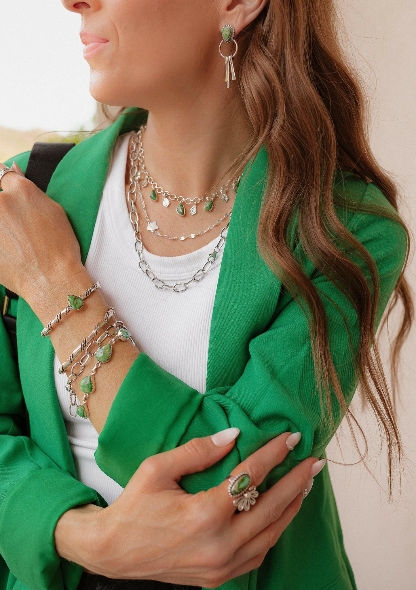 Sterling Silver Duo Chain Necklace & Bracelet-Chain Necklaces-Krush Kandy, Women's Online Fashion Boutique Located in Phoenix, Arizona (Scottsdale Area)