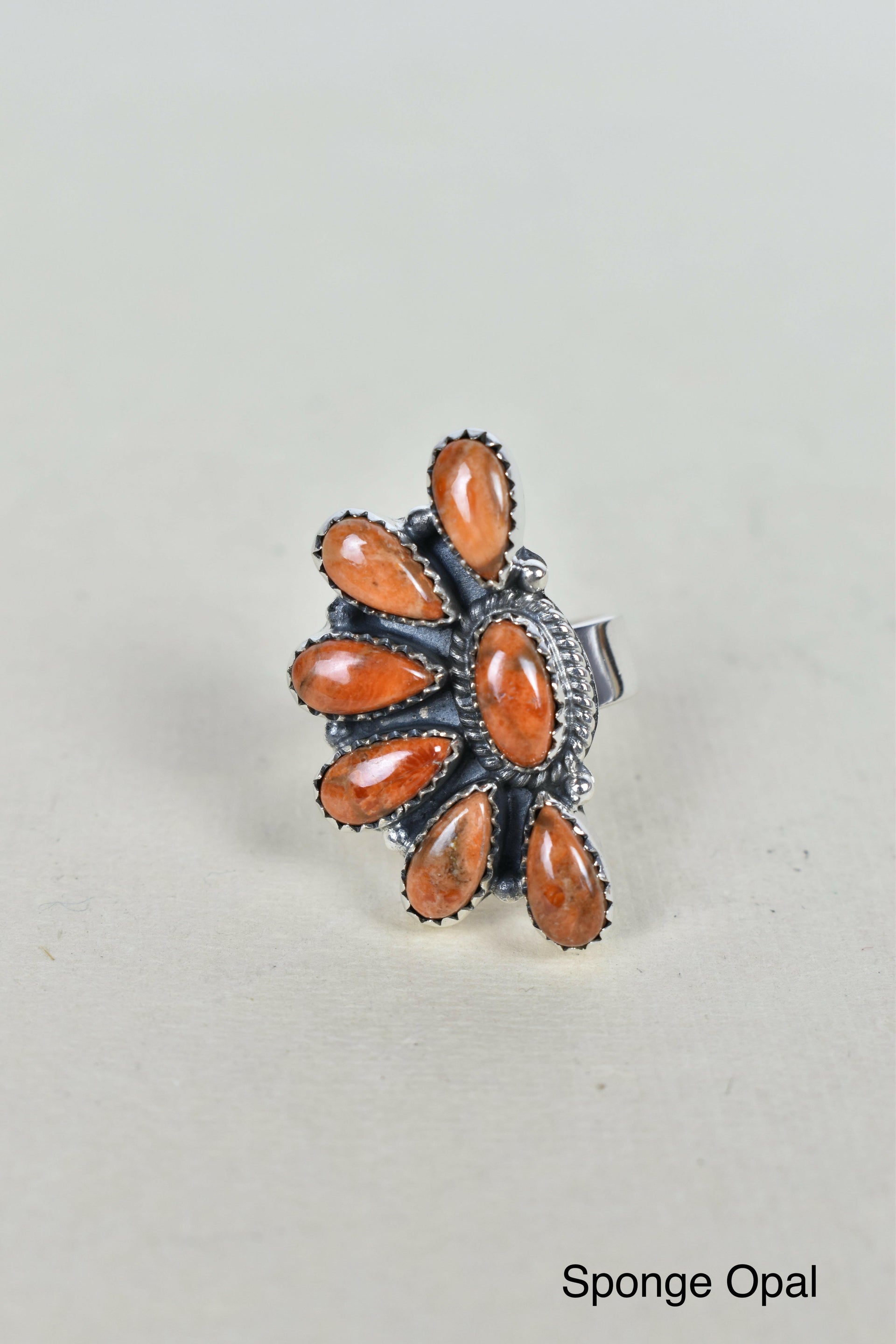 Lazy Daisy Sterling Jeweled Half Ring-Cluster Rings-Krush Kandy, Women's Online Fashion Boutique Located in Phoenix, Arizona (Scottsdale Area)