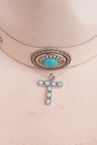 Sign Here Initial Stone Pendant MADE TO ORDER-Squash Blossom Necklaces-Krush Kandy, Women's Online Fashion Boutique Located in Phoenix, Arizona (Scottsdale Area)