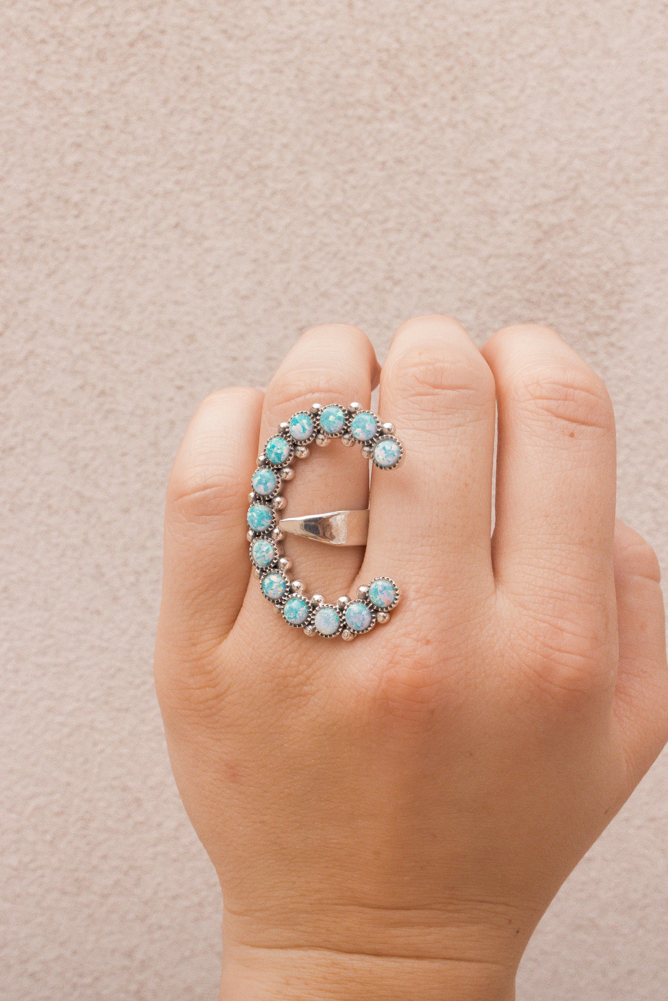 Sign Here Initial Stone Ring | MADE TO ORDER-Statement Rings-Krush Kandy, Women's Online Fashion Boutique Located in Phoenix, Arizona (Scottsdale Area)
