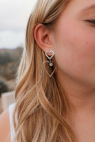 Double The Love Heart Stone Earrings-Drop Earrings-Krush Kandy, Women's Online Fashion Boutique Located in Phoenix, Arizona (Scottsdale Area)