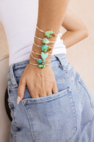 Stackable Sterling Silver Stone Cuffs-Bracelets-Krush Kandy, Women's Online Fashion Boutique Located in Phoenix, Arizona (Scottsdale Area)