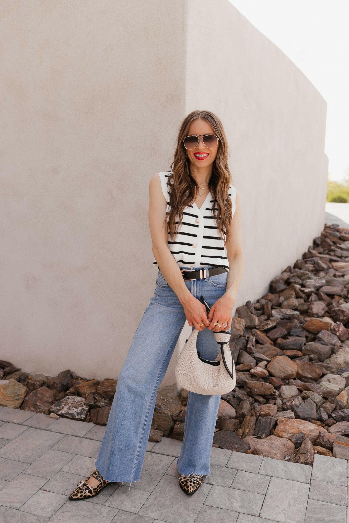 Pink Cheetah Flats Outfits Double Buckle Leopard Flats With
