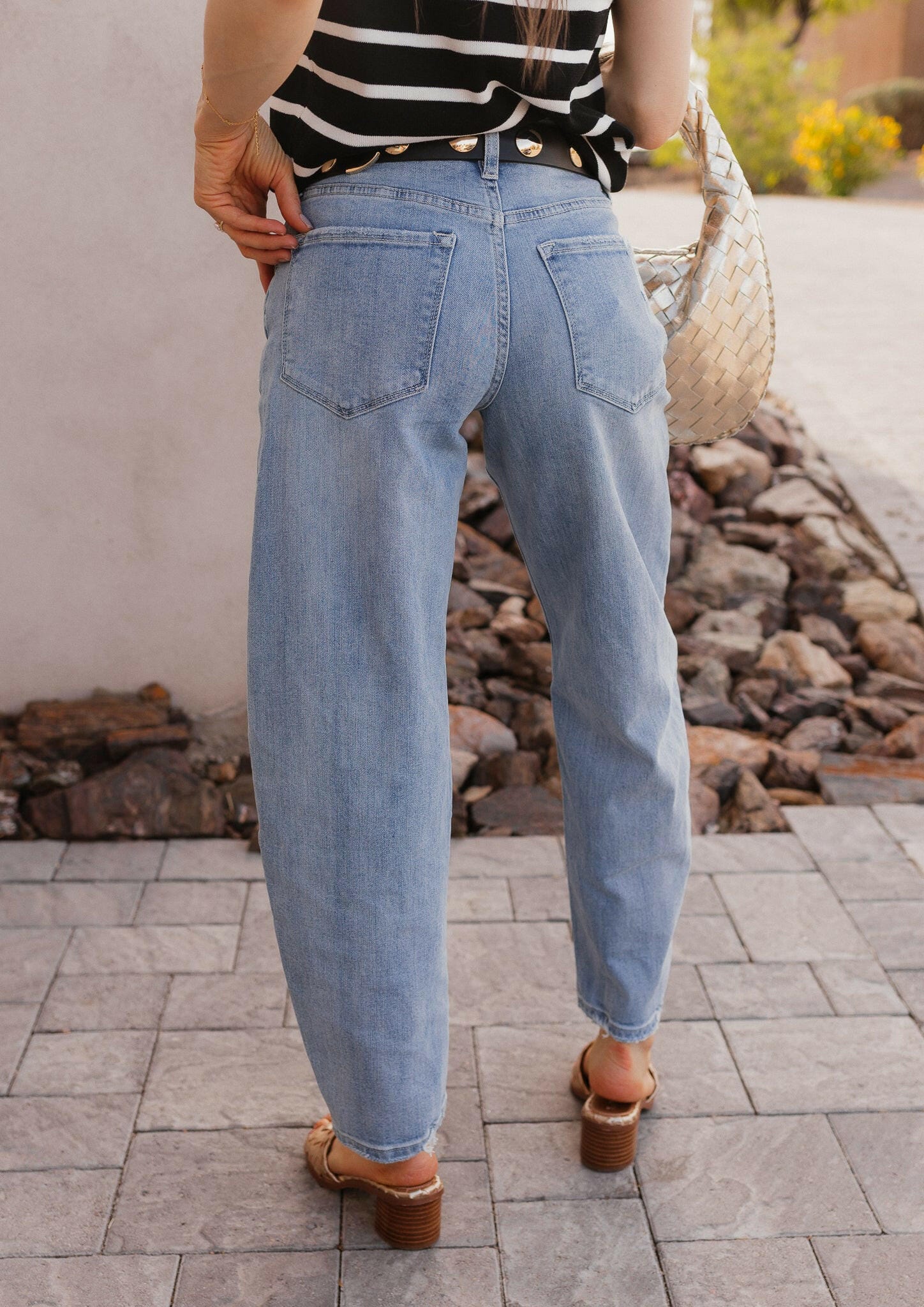 VERVET Grace High-Rise Barrel Leg Jeans-Denim-Krush Kandy, Women's Online Fashion Boutique Located in Phoenix, Arizona (Scottsdale Area)