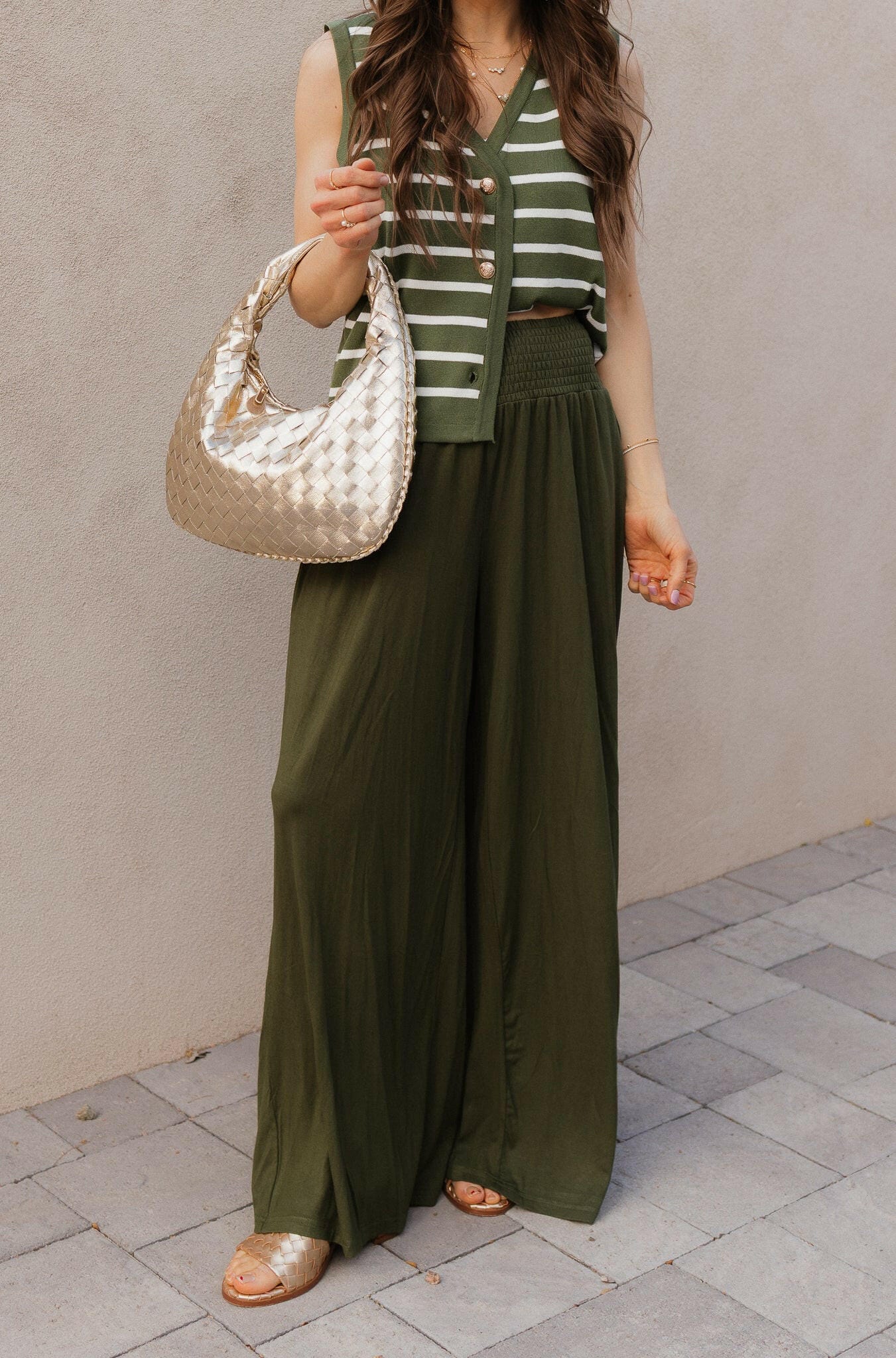 Elevated Stripe Button Down Tank Top-Tanks-Krush Kandy, Women's Online Fashion Boutique Located in Phoenix, Arizona (Scottsdale Area)