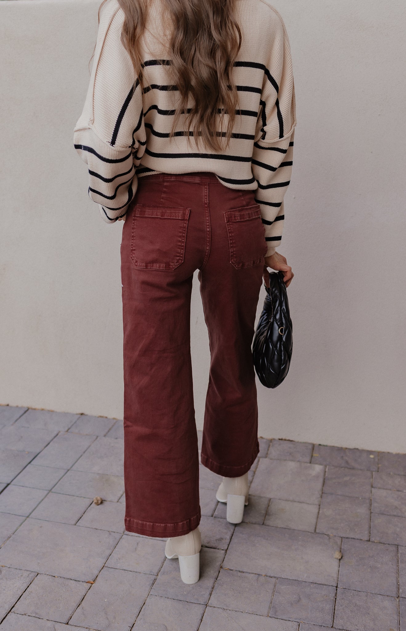 MICA Burnt Brick Red Wide Leg Denim Jeans-Jeans-Krush Kandy, Women's Online Fashion Boutique Located in Phoenix, Arizona (Scottsdale Area)