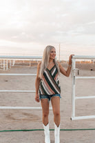 Take Your Time Striped Draped Tank | S-2X, 2 Colors-Tanks-Krush Kandy, Women's Online Fashion Boutique Located in Phoenix, Arizona (Scottsdale Area)