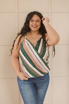 Take Your Time Striped Draped Tank | S-2X, 2 Colors-Tanks-Krush Kandy, Women's Online Fashion Boutique Located in Phoenix, Arizona (Scottsdale Area)