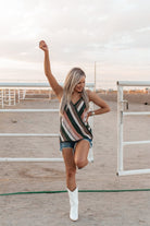 Take Your Time Striped Draped Tank | S-2X, 2 Colors-Tanks-Krush Kandy, Women's Online Fashion Boutique Located in Phoenix, Arizona (Scottsdale Area)