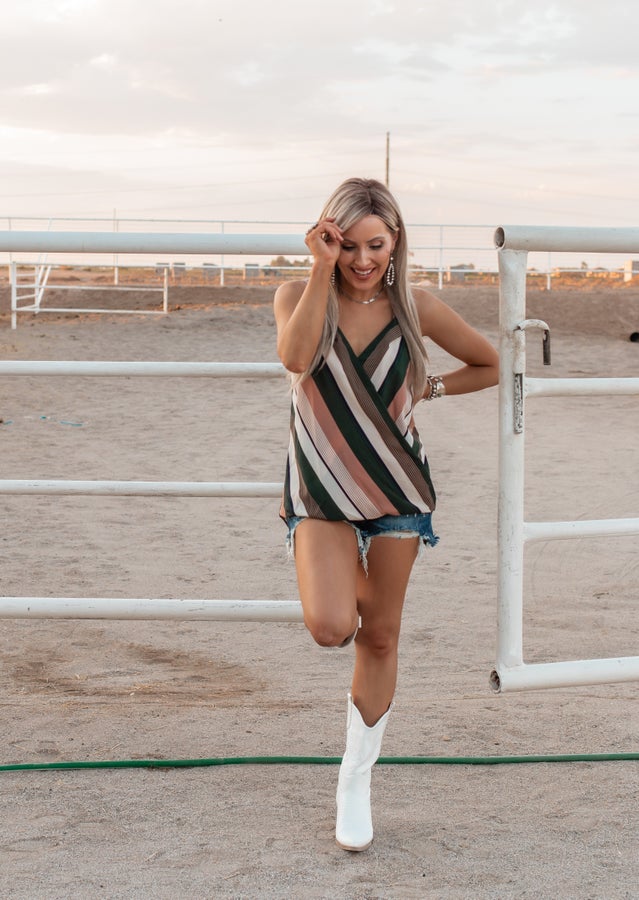 Take Your Time Striped Draped Tank | S-2X, 2 Colors-Tanks-Krush Kandy, Women's Online Fashion Boutique Located in Phoenix, Arizona (Scottsdale Area)