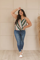 Take Your Time Striped Draped Tank | S-2X, 2 Colors-Tanks-Krush Kandy, Women's Online Fashion Boutique Located in Phoenix, Arizona (Scottsdale Area)